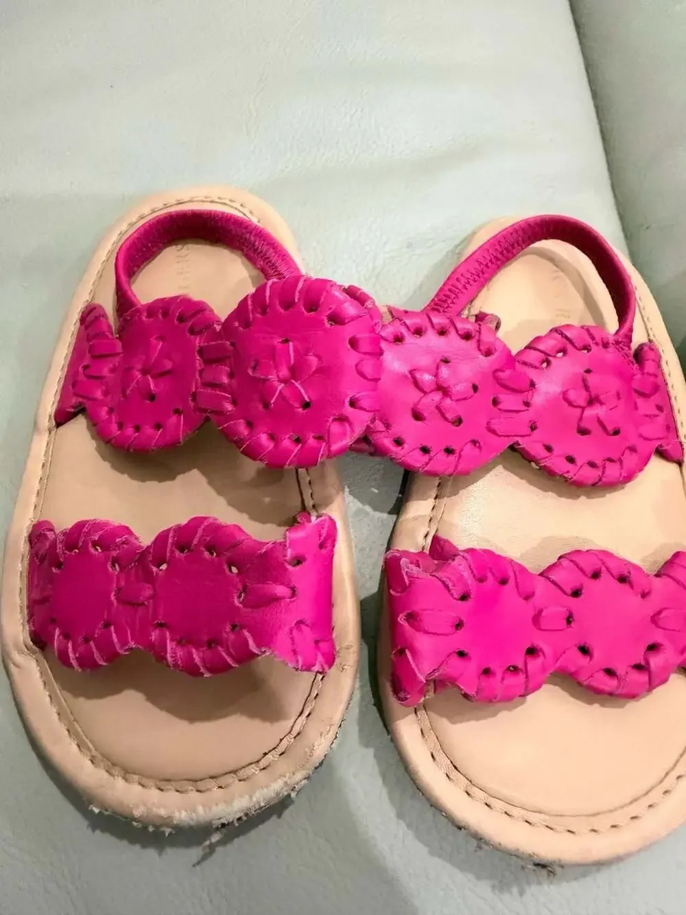 Jack Rogers Lauren Sandal Size 3/6m & 6/9m Pink Leather Toddler Infant